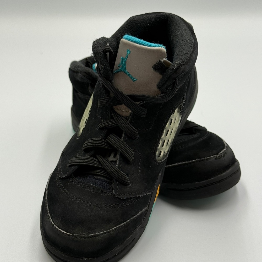Kids Jordan Air Jordan 5 Retro Aqua Toddler Size Sz 10C 440890 Black Teal Gold